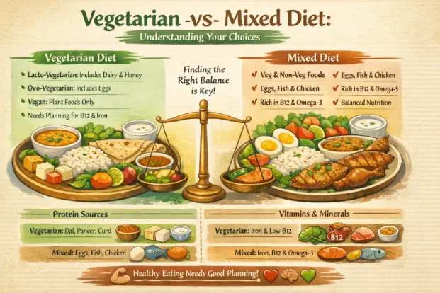 Vegetarian vs Mixed Diet