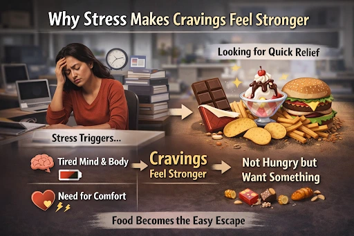 Stress triggers stronger food cravings